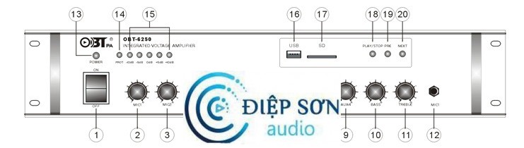 Amply liền Mixer OBT 6250
